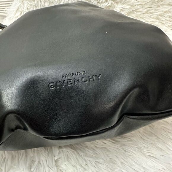 Givenchy Parfums Womens‎ Open Top Cinched Polished Faux Leather Tote Bag Black - Picture 7 of 12